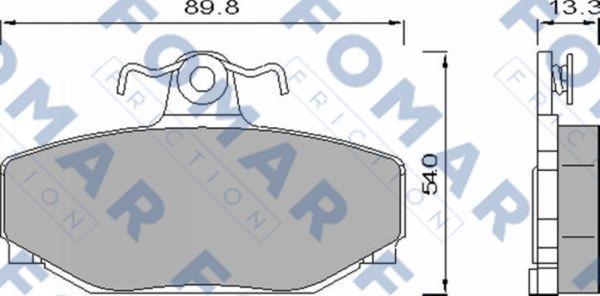 FOMAR Friction FO 457081 - Kit pastiglie freno, Freno a disco autozon.pro