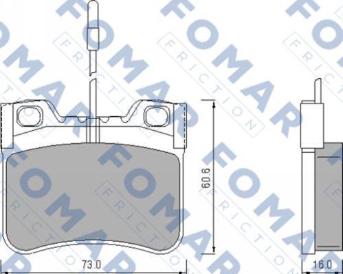 FOMAR Friction FO 469581 - Kit pastiglie freno, Freno a disco autozon.pro