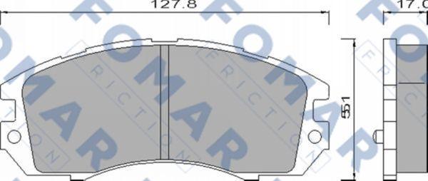 FOMAR Friction FO 464181 - Kit pastiglie freno, Freno a disco autozon.pro