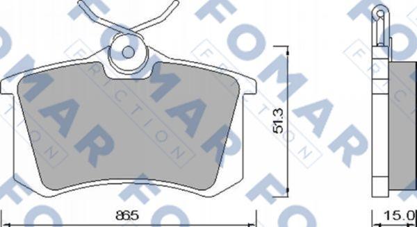 FOMAR Friction FO 465381 - Kit pastiglie freno, Freno a disco autozon.pro