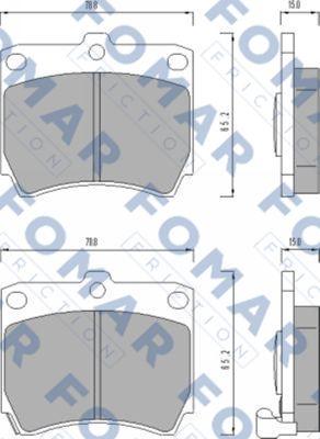 FOMAR Friction FO 466781 - Kit pastiglie freno, Freno a disco autozon.pro