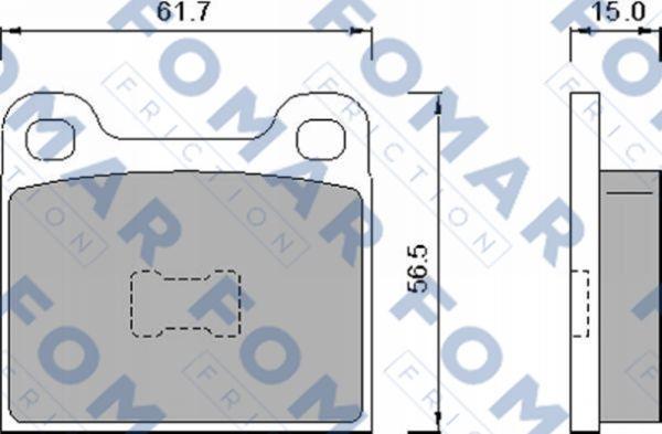 FOMAR Friction FO 460888 - Kit pastiglie freno, Freno a disco autozon.pro