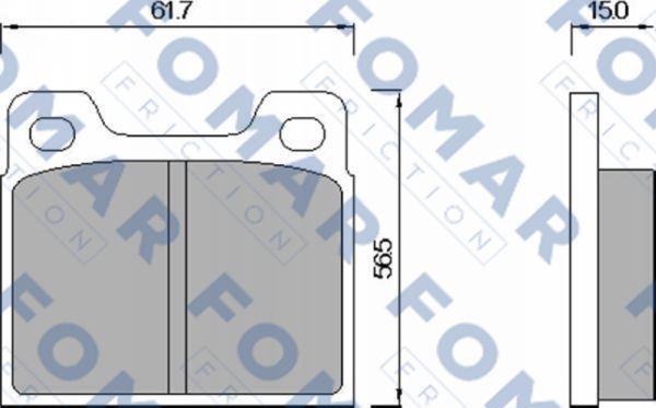 FOMAR Friction FO 460285 - Kit pastiglie freno, Freno a disco autozon.pro