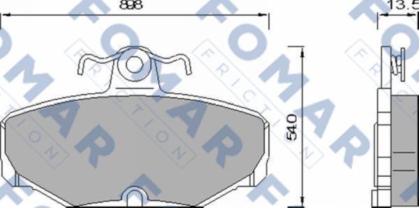 FOMAR Friction FO 468981 - Kit pastiglie freno, Freno a disco autozon.pro