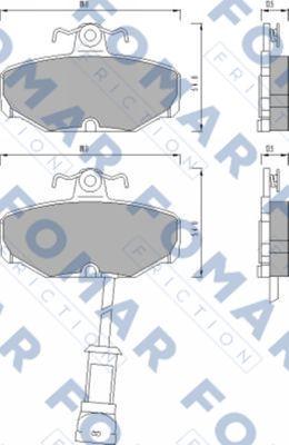 FOMAR Friction FO 468581 - Kit pastiglie freno, Freno a disco autozon.pro