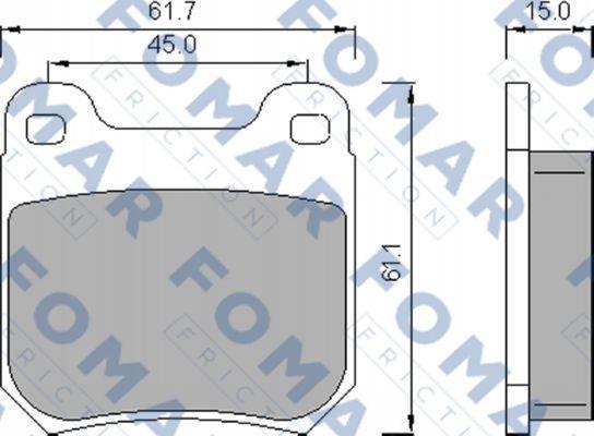 FOMAR Friction FO 468781 - Kit pastiglie freno, Freno a disco autozon.pro