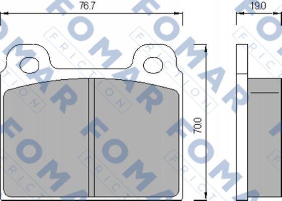 FOMAR Friction FO 463481 - Kit pastiglie freno, Freno a disco autozon.pro