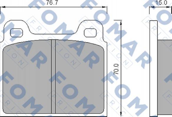 FOMAR Friction FO 463281 - Kit pastiglie freno, Freno a disco autozon.pro