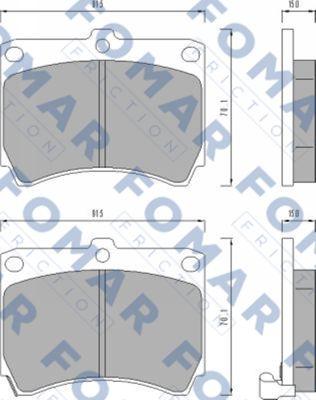 FOMAR Friction FO 462281 - Kit pastiglie freno, Freno a disco autozon.pro