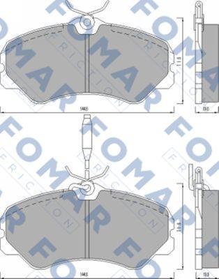 FOMAR Friction FO 467481 - Kit pastiglie freno, Freno a disco autozon.pro