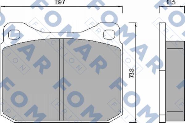 FOMAR Friction FO 467883 - Kit pastiglie freno, Freno a disco autozon.pro