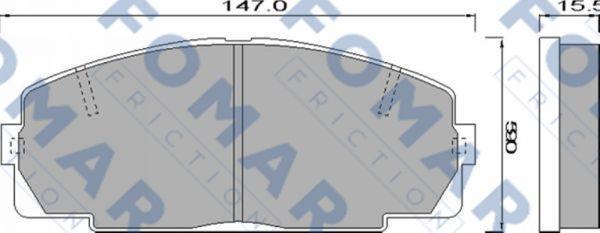 FOMAR Friction FO 489481 - Kit pastiglie freno, Freno a disco autozon.pro