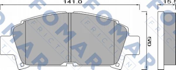 FOMAR Friction FO 489381 - Kit pastiglie freno, Freno a disco autozon.pro