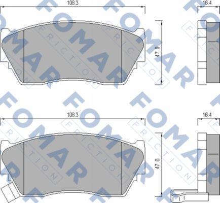 FOMAR Friction FO 484081 - Kit pastiglie freno, Freno a disco autozon.pro