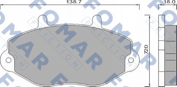 FOMAR Friction FO 486481 - Kit pastiglie freno, Freno a disco autozon.pro