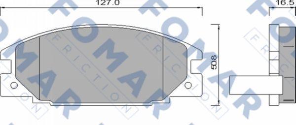 FOMAR Friction FO 486681 - Kit pastiglie freno, Freno a disco autozon.pro