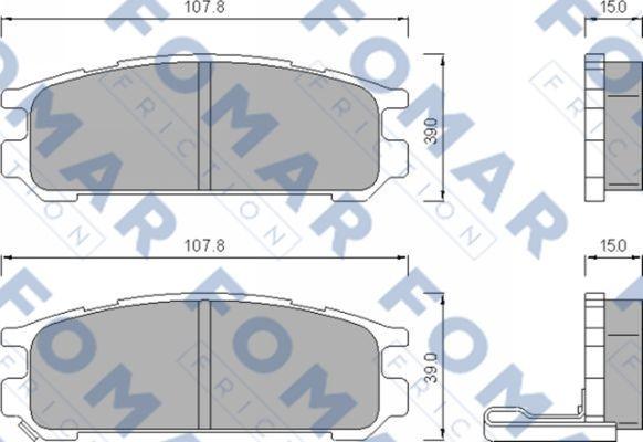 FOMAR Friction FO 480581 - Kit pastiglie freno, Freno a disco autozon.pro