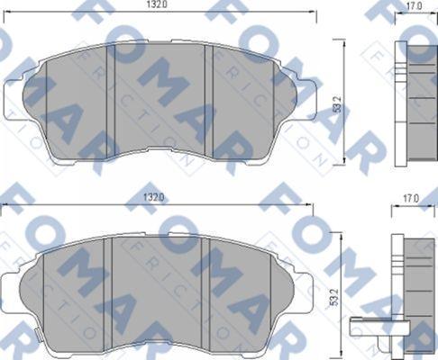 FOMAR Friction FO 481681 - Kit pastiglie freno, Freno a disco autozon.pro