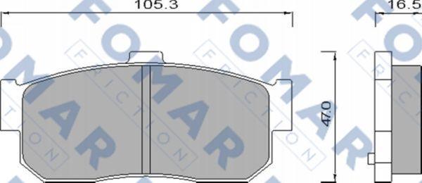 FOMAR Friction FO 488981 - Kit pastiglie freno, Freno a disco autozon.pro