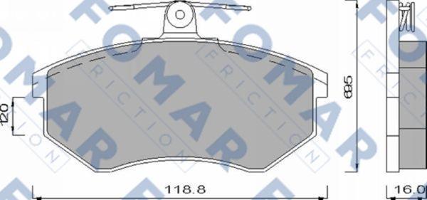 FOMAR Friction FO 488481 - Kit pastiglie freno, Freno a disco autozon.pro