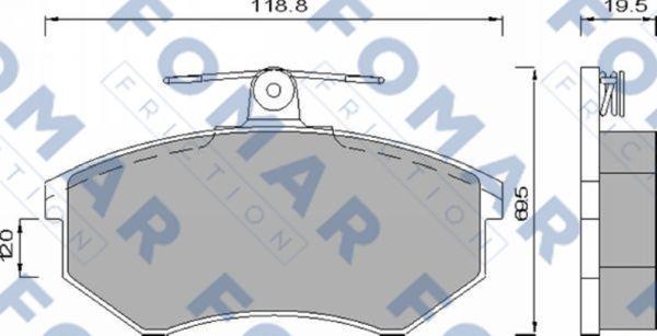 FOMAR Friction FO 488581 - Kit pastiglie freno, Freno a disco autozon.pro