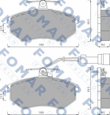 FOMAR Friction FO 488681 - Kit pastiglie freno, Freno a disco autozon.pro