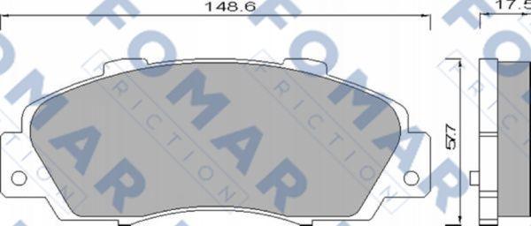 FOMAR Friction FO 488181 - Kit pastiglie freno, Freno a disco autozon.pro