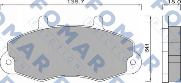 FOMAR Friction FO 483781 - Kit pastiglie freno, Freno a disco autozon.pro