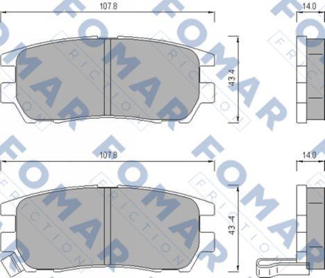 FOMAR Friction FO 482181 - Kit pastiglie freno, Freno a disco autozon.pro