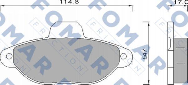 FOMAR Friction FO 482881 - Kit pastiglie freno, Freno a disco autozon.pro