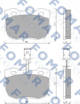 FOMAR Friction FO 487981 - Kit pastiglie freno, Freno a disco autozon.pro