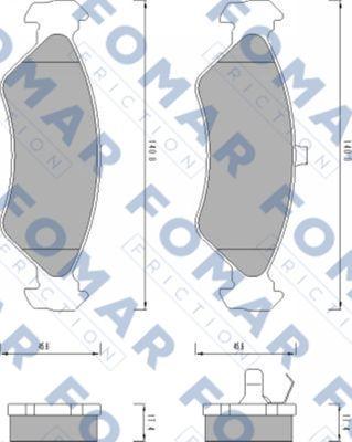 FOMAR Friction FO 487081 - Kit pastiglie freno, Freno a disco autozon.pro