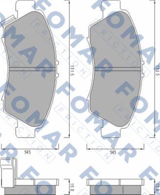 FOMAR Friction FO 487281 - Kit pastiglie freno, Freno a disco autozon.pro