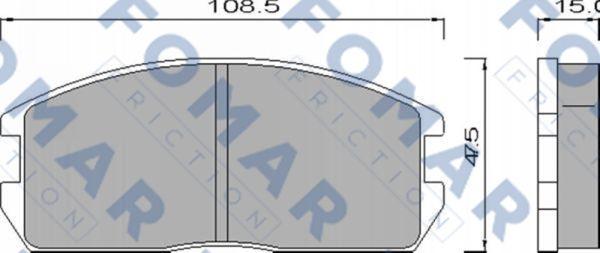 FOMAR Friction FO 439581 - Kit pastiglie freno, Freno a disco autozon.pro