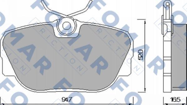 FOMAR Friction FO 434281 - Kit pastiglie freno, Freno a disco autozon.pro