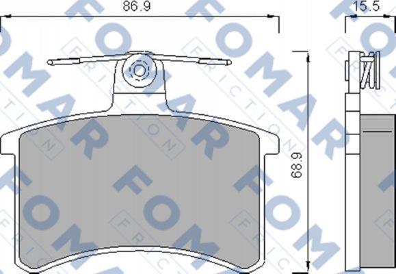 FOMAR Friction FO 436981 - Kit pastiglie freno, Freno a disco autozon.pro