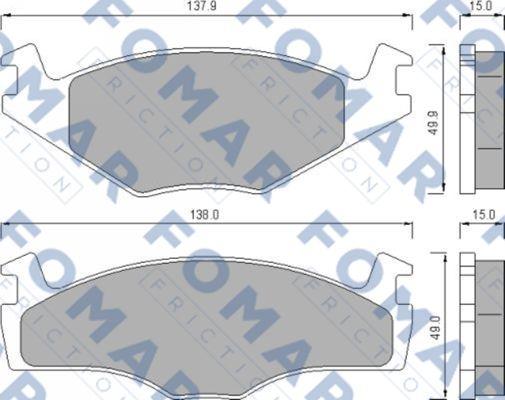 FOMAR Friction FO 436481 - Kit pastiglie freno, Freno a disco autozon.pro