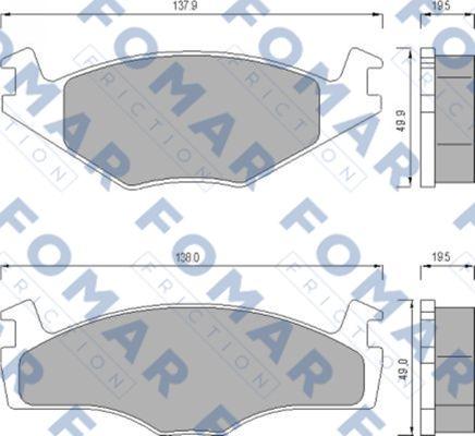 FOMAR Friction FO 436681 - Kit pastiglie freno, Freno a disco autozon.pro