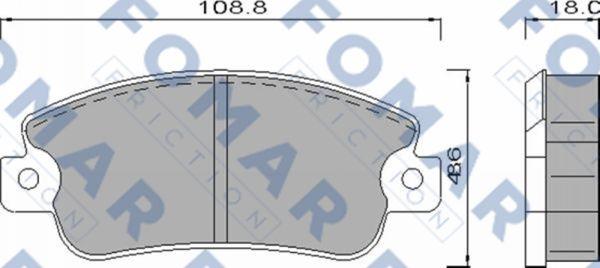 FOMAR Friction FO 436181 - Kit pastiglie freno, Freno a disco autozon.pro