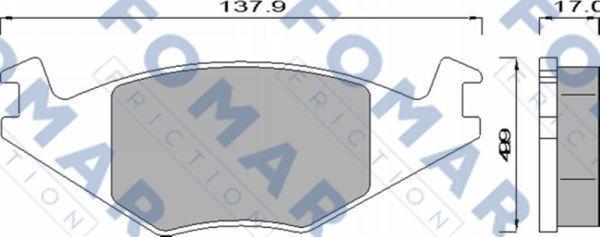 FOMAR Friction FO 436881 - Kit pastiglie freno, Freno a disco autozon.pro