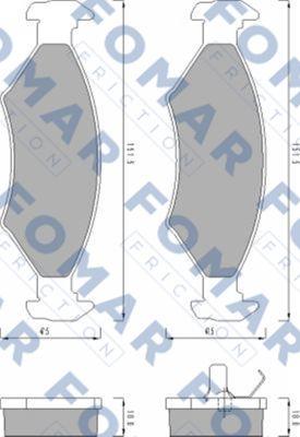 FOMAR Friction FO 430981 - Kit pastiglie freno, Freno a disco autozon.pro