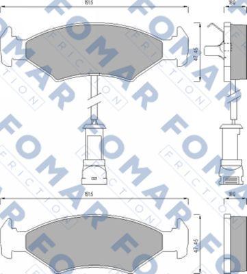 FOMAR Friction FO 431181 - Kit pastiglie freno, Freno a disco autozon.pro