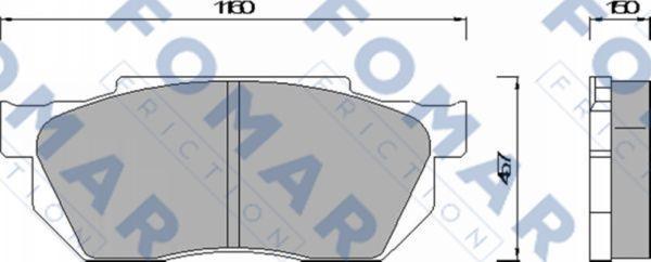 FOMAR Friction FO 438581 - Kit pastiglie freno, Freno a disco autozon.pro