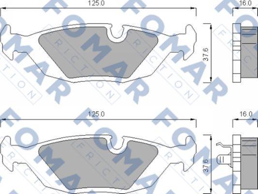 FOMAR Friction FO 438181 - Kit pastiglie freno, Freno a disco autozon.pro