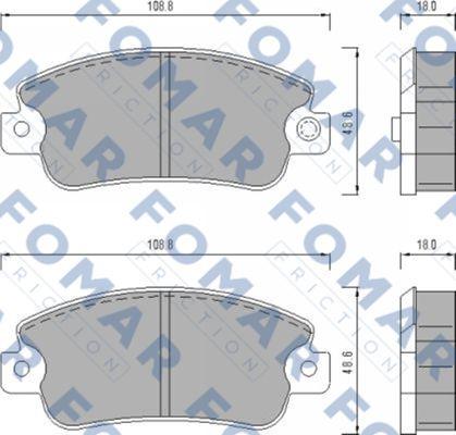 FOMAR Friction FO 433481 - Kit pastiglie freno, Freno a disco autozon.pro