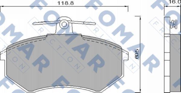 FOMAR Friction FO 433281 - Kit pastiglie freno, Freno a disco autozon.pro