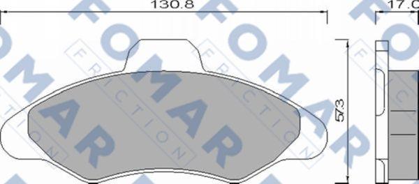 FOMAR Friction FO 432481 - Kit pastiglie freno, Freno a disco autozon.pro