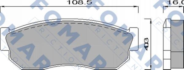 FOMAR Friction FO 432181 - Kit pastiglie freno, Freno a disco autozon.pro