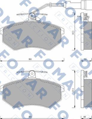 FOMAR Friction FO 432881 - Kit pastiglie freno, Freno a disco autozon.pro