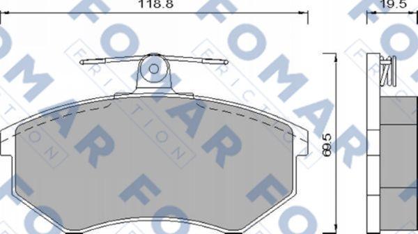 FOMAR Friction FO 432781 - Kit pastiglie freno, Freno a disco autozon.pro